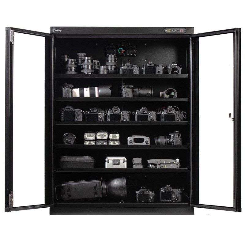 惠通250/350升电子防潮双开门单反相机干燥柜古玩收藏家用干燥箱