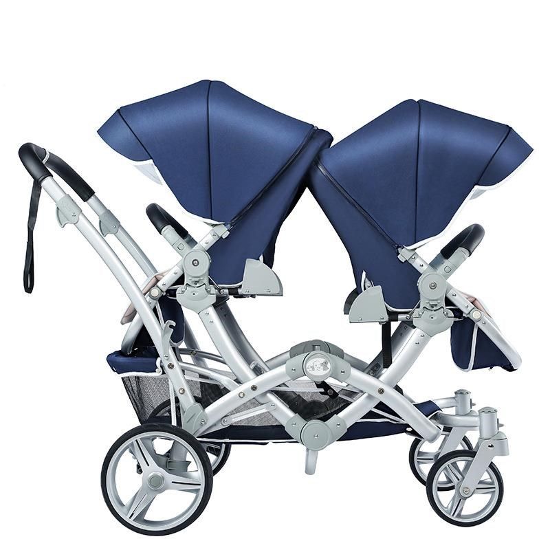 双胞胎婴儿车双向可坐可躺轻便折叠新生儿双人儿童推车新生儿推车
