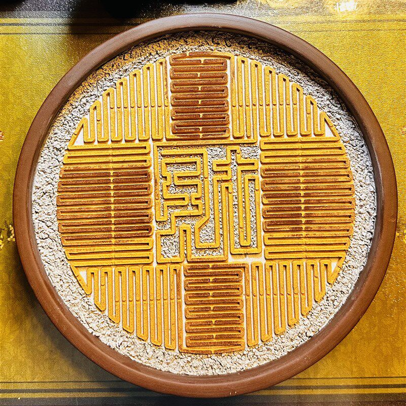 22.8公分大香篆模黄铜打香篆双耳香模纯灰压灰押打拓打篆模具香印