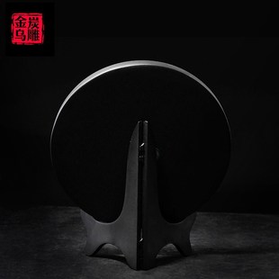 金乌炭雕送朋友客户新店开业店铺摆件活性炭雕礼品办公室书桌摆设