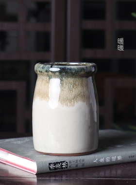 F482#小奶罐暖暖花器/特价釉盆 满36元包邮 陶瓷小花盆