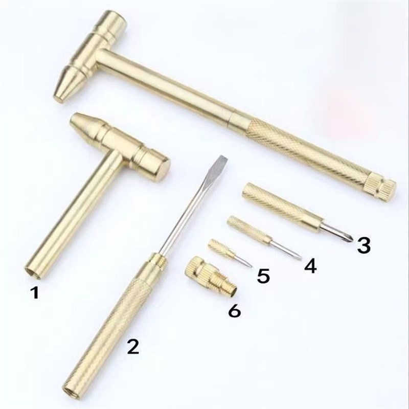 迷你多功能锤子6合一多用锤核桃锤六合一小锤子小榔头可当螺丝刀