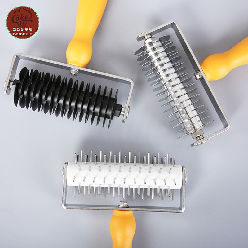 三能烘焙工具SN4217不锈钢拉网刀轮刀饼干披萨打孔器针车轮SN4218