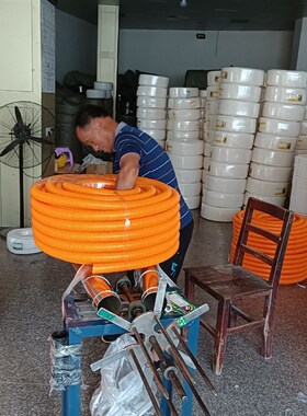 PVC大口径国标加厚防火阻燃波纹软管 电工护线套管穿线管 AD60-75