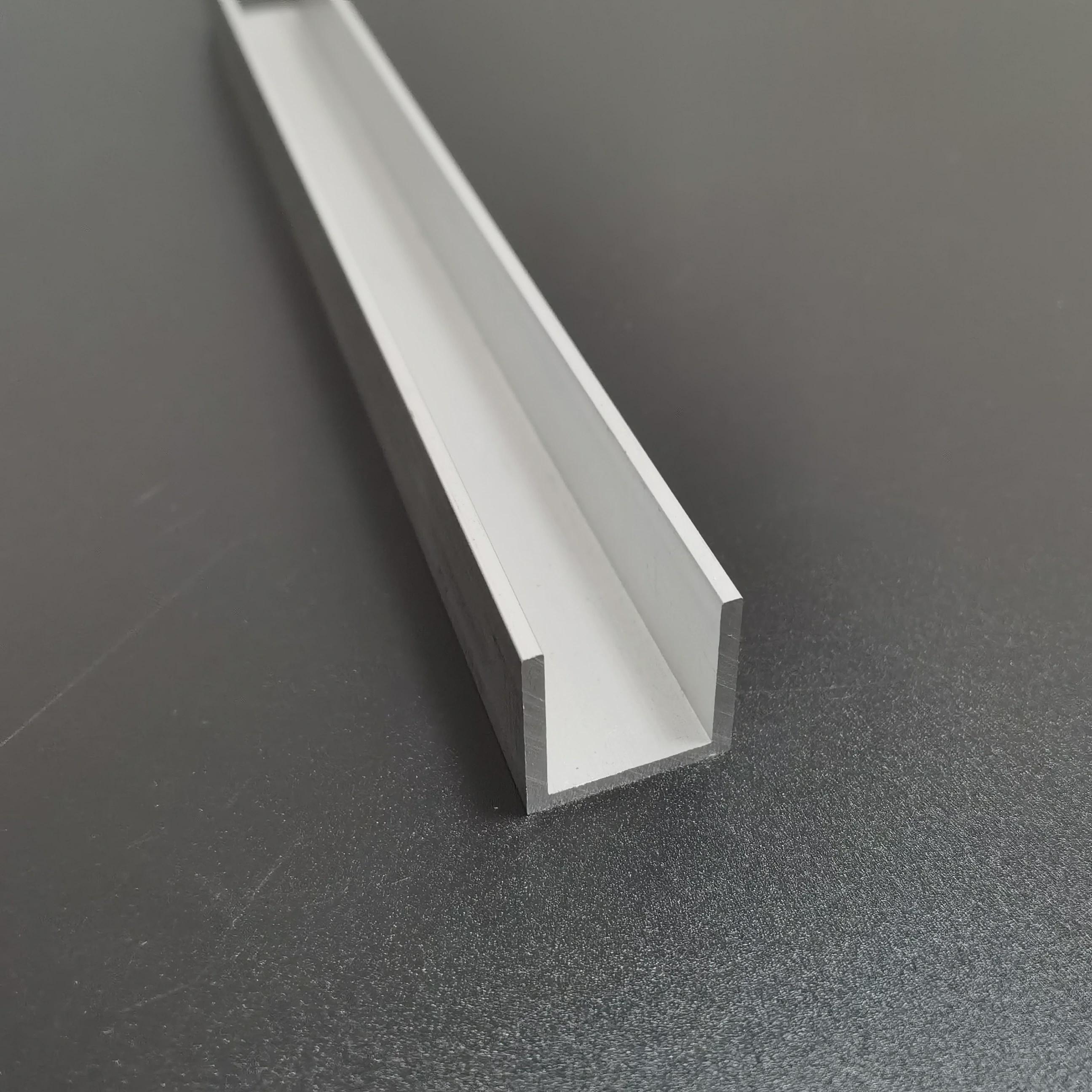 铝合金型材U型槽30*30*2mm内径26mmU型卡槽凹型槽包边铝条卡玻璃