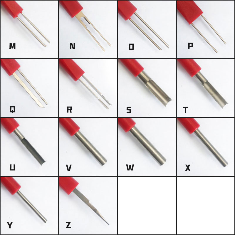 26件汽车端f子拆卸退针器线束插头解锁工具电路拔取出钥匙线路拆