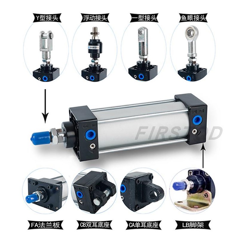 气缸大推力小型气动长行程加长型 sc40汽缸标准配件全套亚德客型