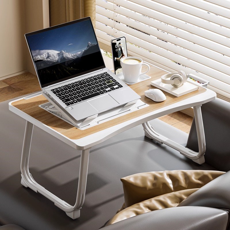 拜浦可升降床上小桌子笔记本电脑散热支架宿舍多功能小桌板可折叠