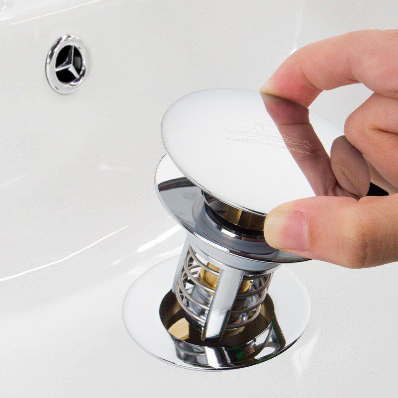 洗脸手池漏水塞堵水塞洗手盆面盆下水器堵孔塞子通用按压式弹跳芯