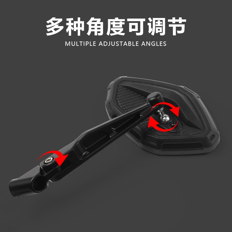 摩托车 复古改装大视野 1r0mm HJ125铃木 银豹GS125后视镜 反光镜