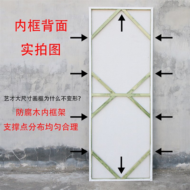 油画框手绘大尺寸内外框可拆套装油画颜料美术创T作超大油画框定
