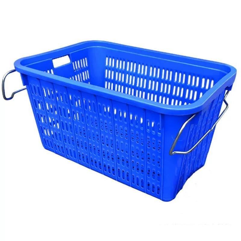 奕多美塑料周转筐25号箩带铁耳收纳箱转运筐物流快递框堆叠箱YDM-