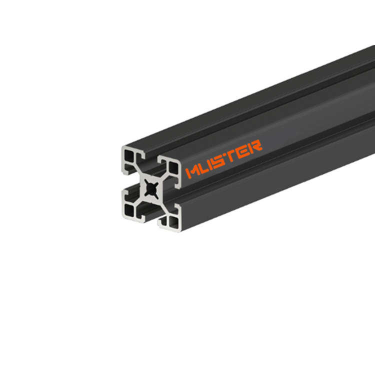 欧标工业铝型材4040黑色铝型材框架工作台流水线支架铝合金方管