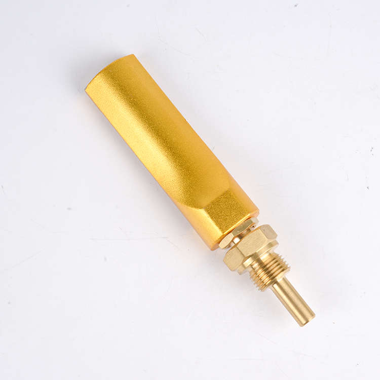 。工业温度计 V型船用铜套温度计 WNY-11 100度 L=60mm G1/2