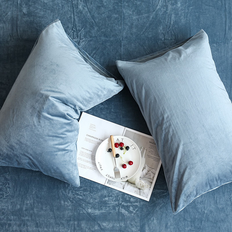 冬季加厚毛绒枕头套天鹅绒大号枕套单个法兰绒枕芯套家用一对拍2