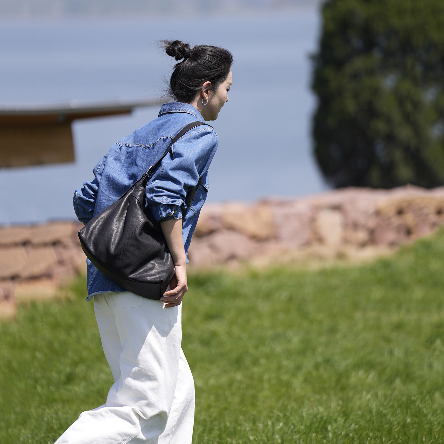 元真植鞣羊皮云归托特包大容量通勤单肩包真皮松弛女包2026新款包