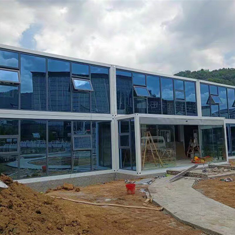 集装箱移动房可拆卸工地住u人活动板房轻钢玻璃房阳光房办公室定
