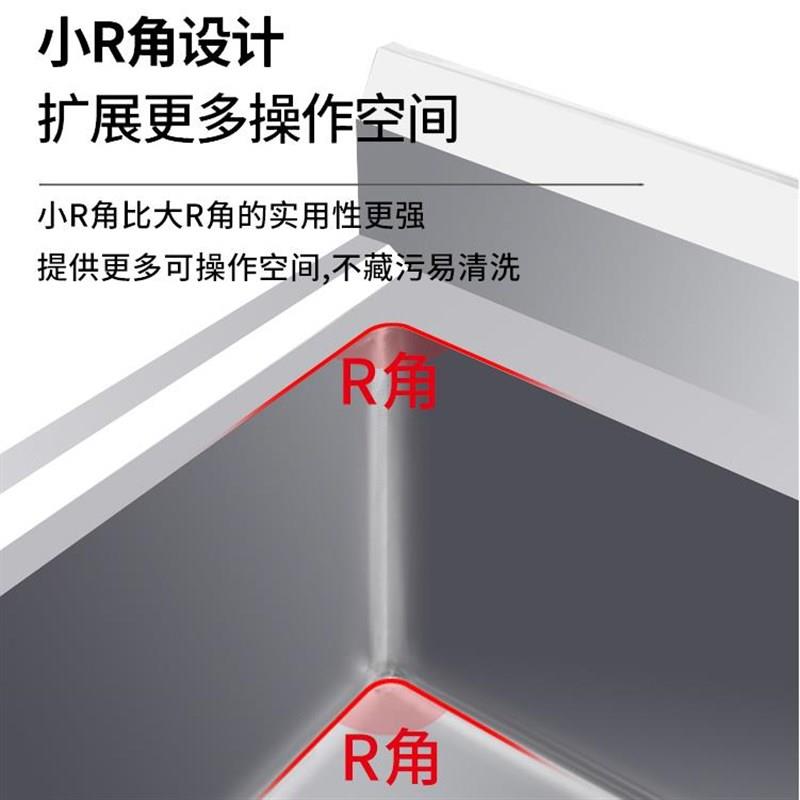 304不锈钢商用解冻池不锈钢水池商用双槽解O冻池加厚加深大号特厚