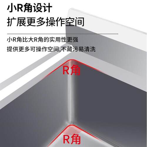 304不锈钢商用解冻池不锈钢水池商用双槽解O冻池加厚加深大号特厚