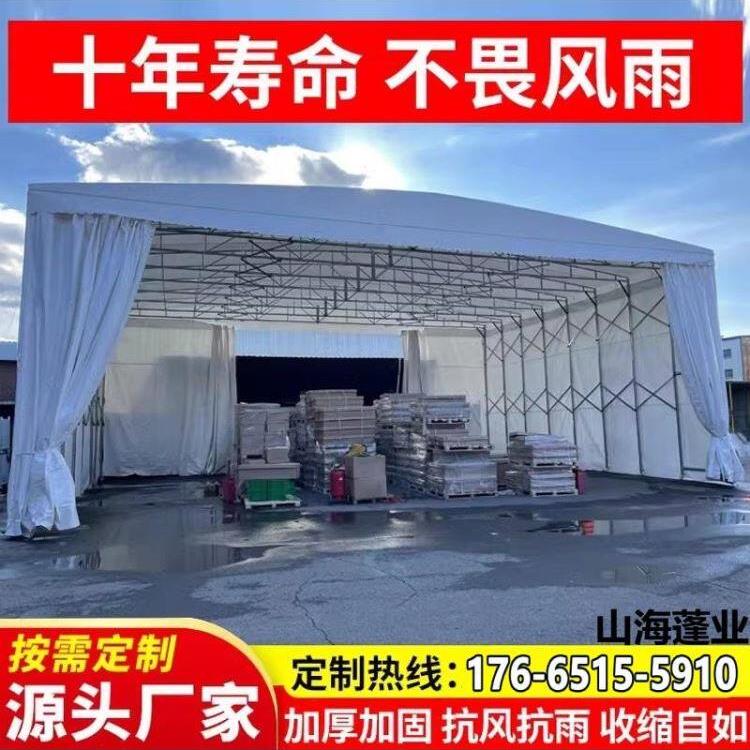 活动帐蓬大型移动仓库厂大排档伸房缩折推叠帐停车遮阳篷棚BXL拉