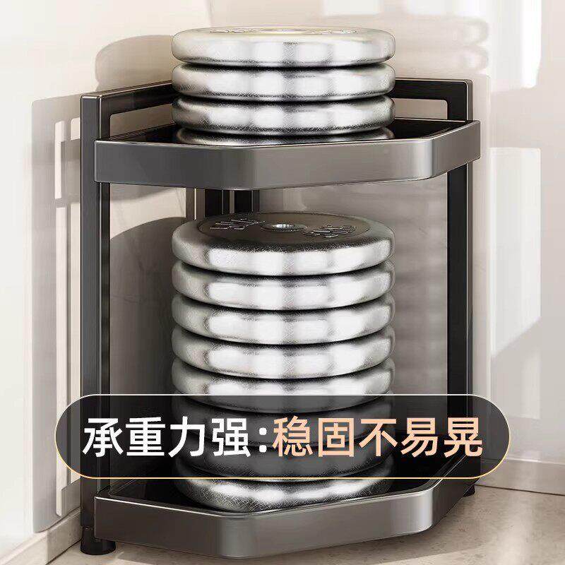 厨房置物厨架调料架台多功转能房盐油角多层收纳盒三角架KZR面墙