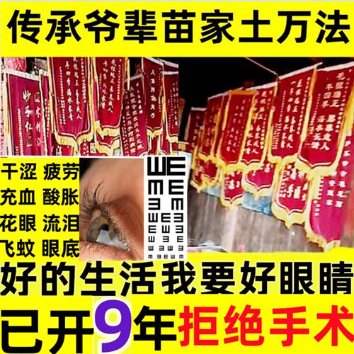 苗家眼睛模糊干涩充血发痒迎风流泪缓R解眼疲劳重影护眼