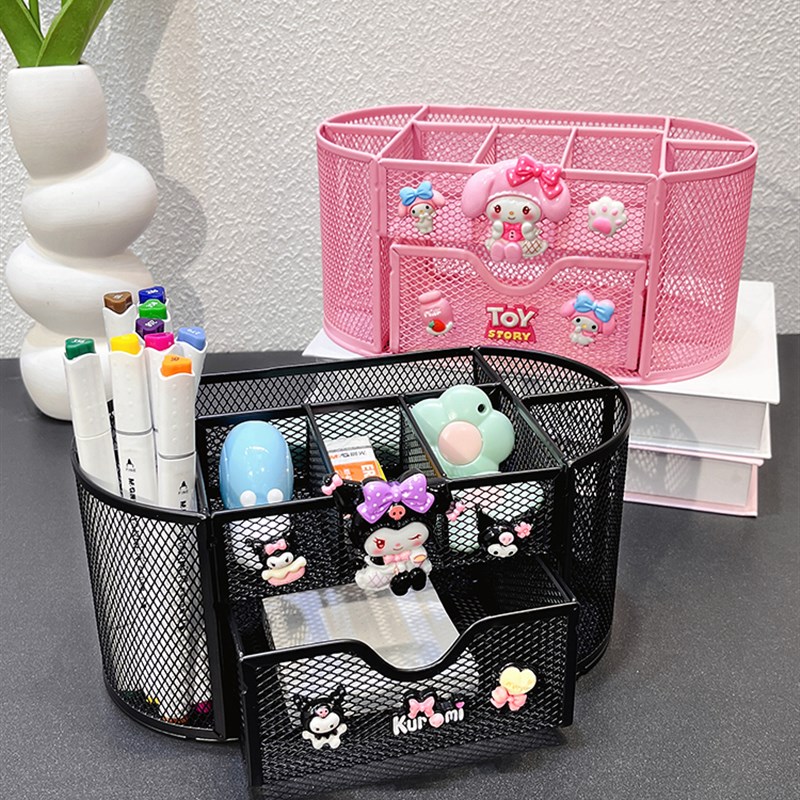 儿童笔筒大容量桌面收纳盒2025新款可爱卡通美乐蒂多功能学生笔桶