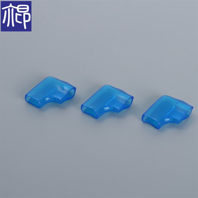 DF6.3-4.0弯头接线端子护套 20B00只 6.3旗形双线透明端子插簧护