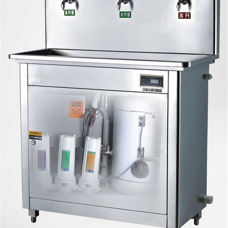 不锈钢节能饮水机直饮水机三龙头B立式温热型过滤工厂学校公司商