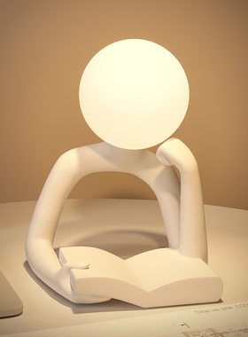 简约艺术人物小夜灯轻奢高级感家居卧室床头柜装饰品Y摆件书房桌