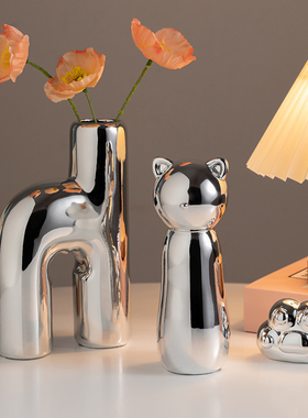 现代轻奢花瓶客厅插花高级卧室z玄关家居电视柜酒柜装饰品创意摆