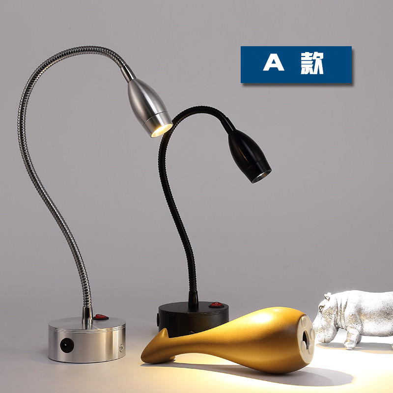 led充电软管射灯WW珠宝柜台展示柜橱窗无线补光摆台灯