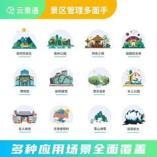 智慧景区票务管理系统软件游乐场电子自助售票检票验票闸机识别