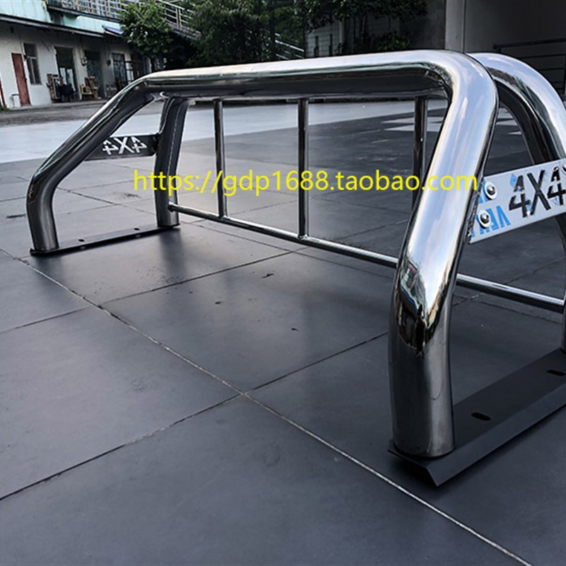 长城炮风骏龙门架皮卡防翻架防滚黑色不锈钢