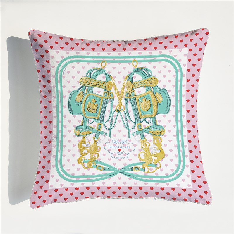 欧式粉色系丽丝绒面印花沙发靠垫 客厅样板间床头装饰抱枕