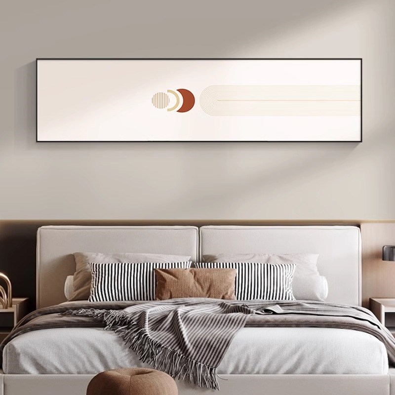 抽象线条卧室床头挂画现代简约主卧房间墙壁画艺术酒店宾馆装饰画