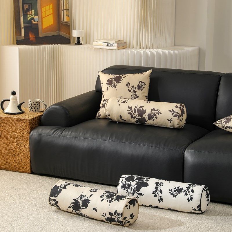 复古法式高级感长条枕夹腿床头靠枕沙发客厅抱枕飘窗装饰靠垫靠背