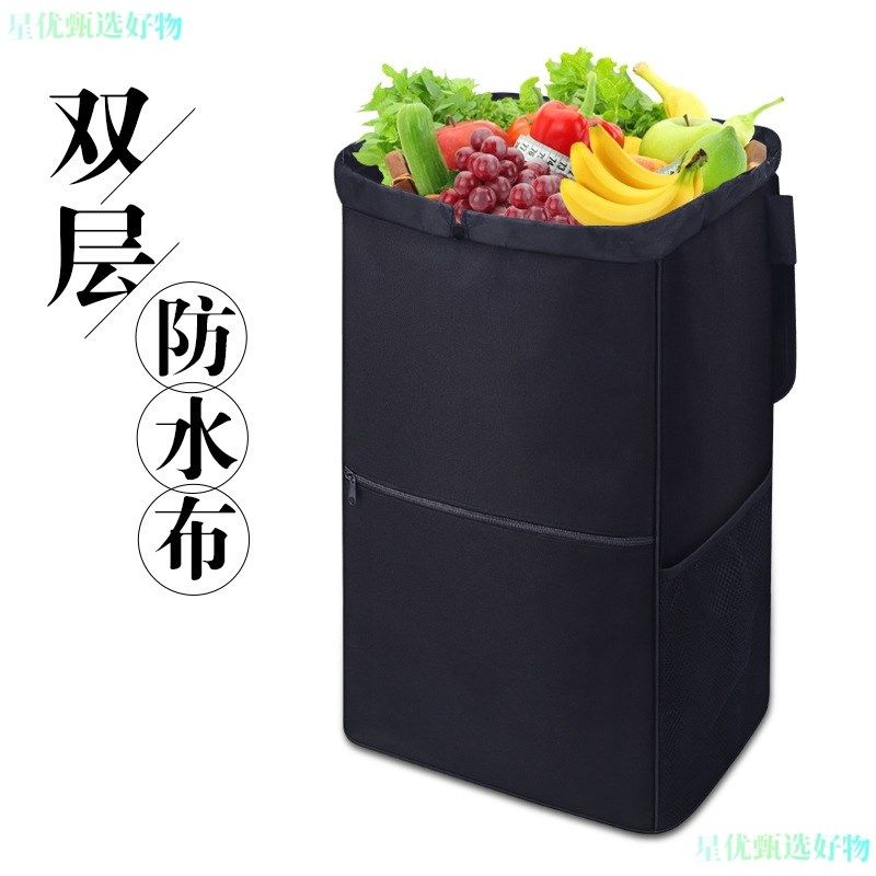 层购物车布袋买菜车手车袋子小拉车推车布袋大号防水牛津包