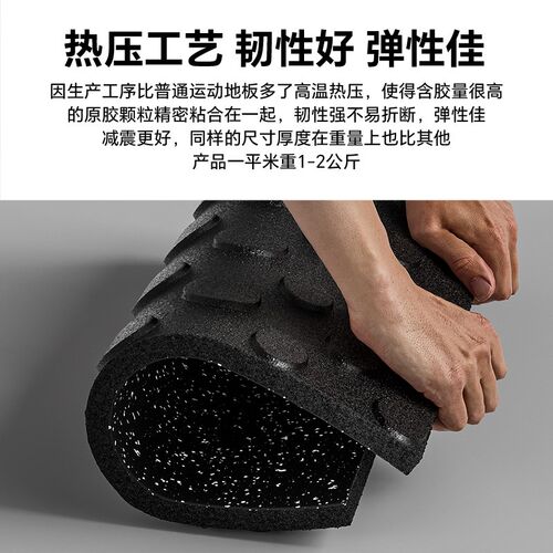 疯拿铁家用健身房橡胶地垫室内环保力量区减震垫子健身运动地垫