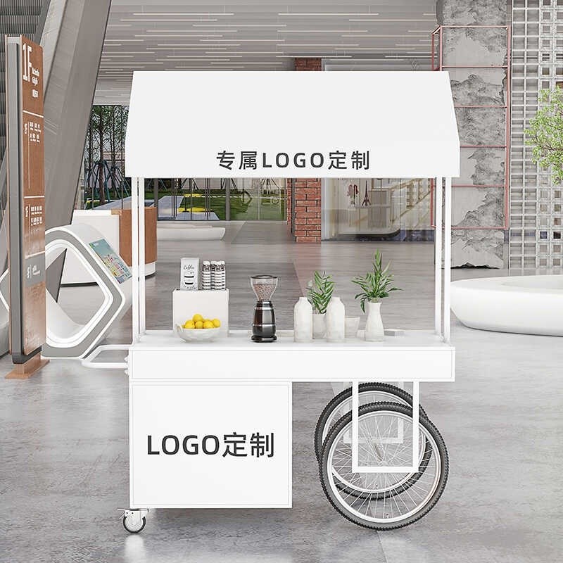 夜市摆摊车铁艺早餐m车手推车花车商用活动车促销展示台移动摊位