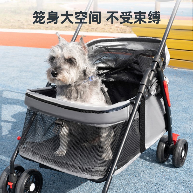 宠物猫狗推车狗狗猫咪泰迪婴手推车外出轻便可折叠小型宠物狗车