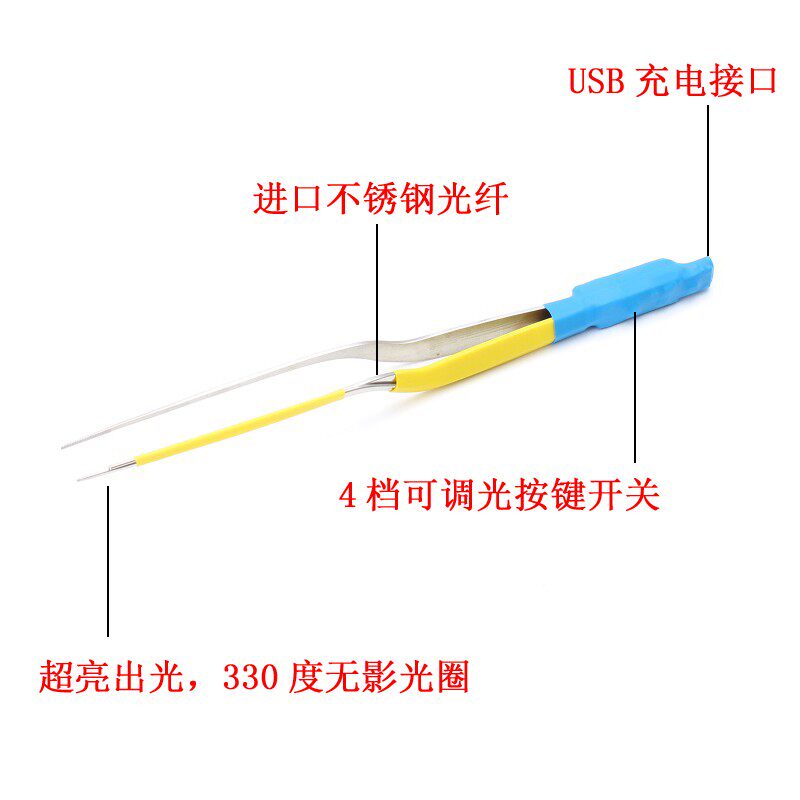 发光镊子儿童掏耳朵神器掏耳朵夹子头部带灯采耳工具耳屎镊子