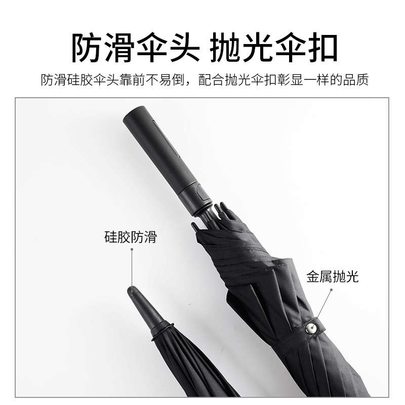 自动雨伞长柄超大号晴雨两用男女士直杆双人双层加厚加固定制logo