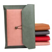 甄选A4皮质文件袋档案袋拼色皮革文件夹文件包加厚防水电脑包公文