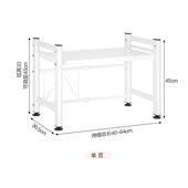 甄选家用厨房碳钢置物架微波炉置物架两层烤箱架台面可伸缩收纳架