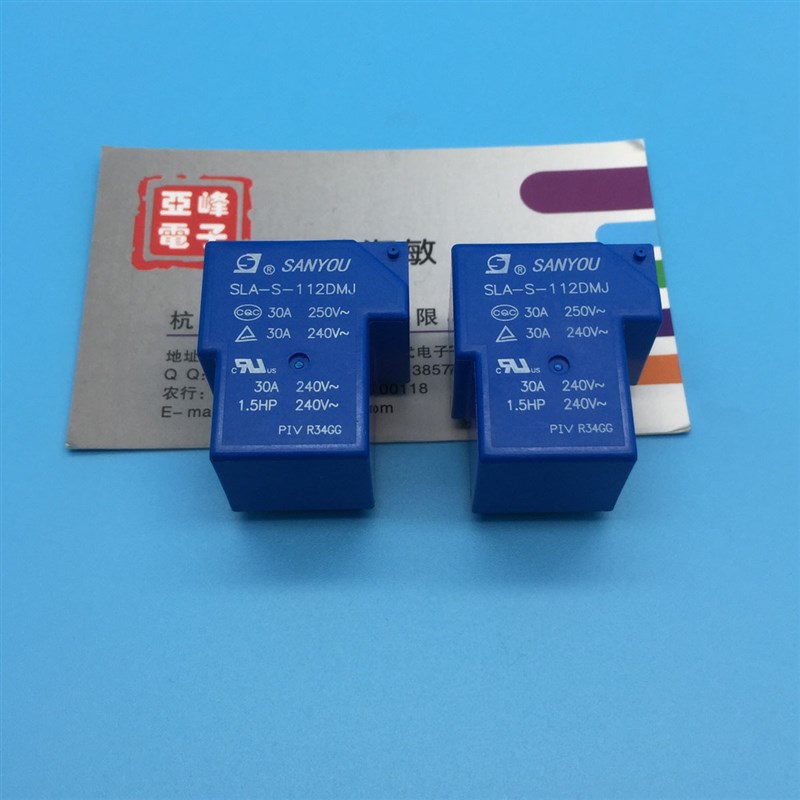 SLA-S-112DMJ三友继电器12VDC一组常开4脚30A250VAC T90
