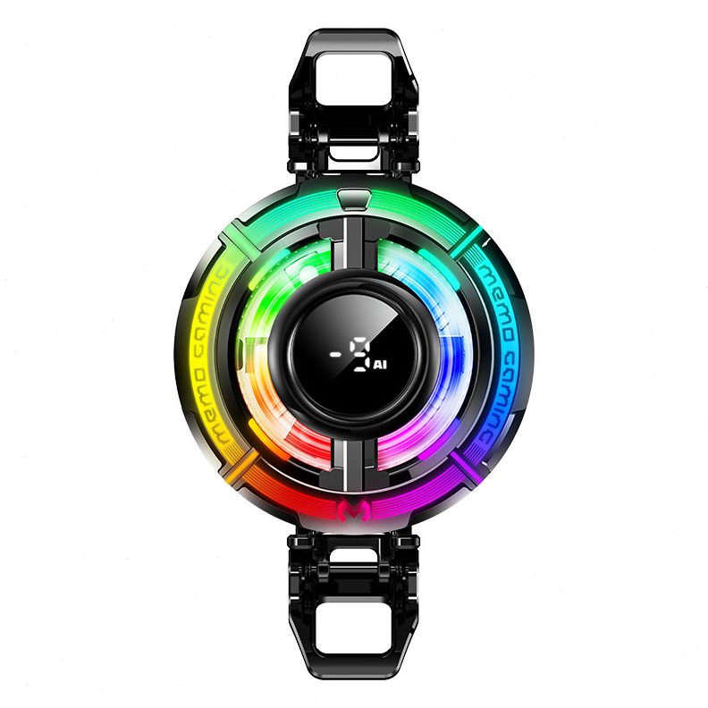 甄选米墨CX15新款手机散热器 磁吸背夹半导体结冰AI智能温控RGB流