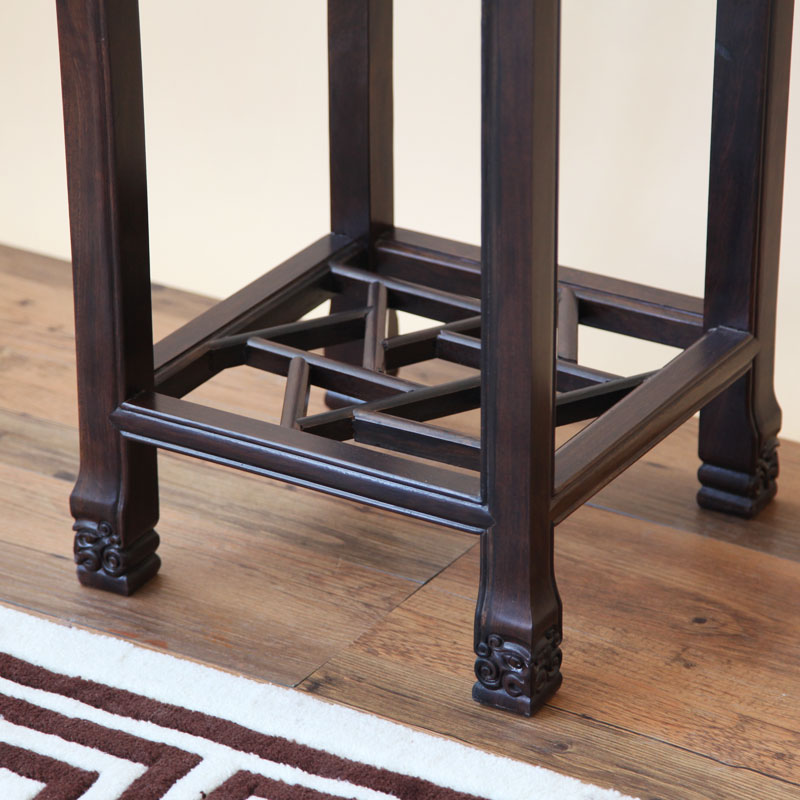 红木花架实木客厅室内落地花架家用花几花盆景架黑檀木质中式花架