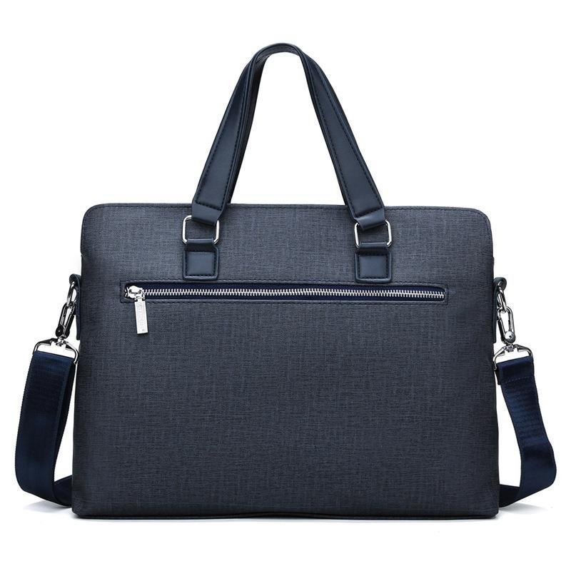 可印logo中迈1758双层手提文件包单肩斜挎式公文包防水会议手提袋