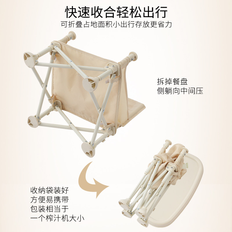 宝宝餐椅可折叠靠背矮款儿童户外野餐椅拍照椅便携婴儿学坐小椅子